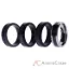 Picture of Silicone Wedding Twin Carbon Ring Set - Black-Grey by ROQ for Men - 4 x 15 mm Ring