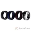 Picture of Silicone Wedding Twin Carbon Ring Set - Bordeaux by ROQ for Men - 4 x 7 mm Ring