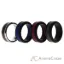 Picture of Silicone Wedding Twin Carbon Ring Set - Bordeaux by ROQ for Men - 4 x 9 mm Ring
