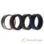 Picture of Silicone Wedding Twin Carbon Ring Set - Bordeaux by ROQ for Men - 4 x 10 mm Ring