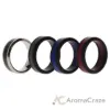 Picture of Silicone Wedding Twin Carbon Ring Set - Bordeaux by ROQ for Men - 4 x 12 mm Ring