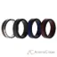 Picture of Silicone Wedding Twin Carbon Ring Set - Bordeaux by ROQ for Men - 4 x 14 mm Ring