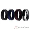 Picture of Silicone Wedding Twin Carbon Ring Set - Bordeaux by ROQ for Men - 4 x 16 mm Ring