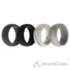 Picture of Silicone Wedding Ring Set - Marble by ROQ for Men - 4 x 7 mm Ring
