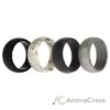 Picture of Silicone Wedding Ring Set - Marble by ROQ for Men - 4 x 9 mm Ring