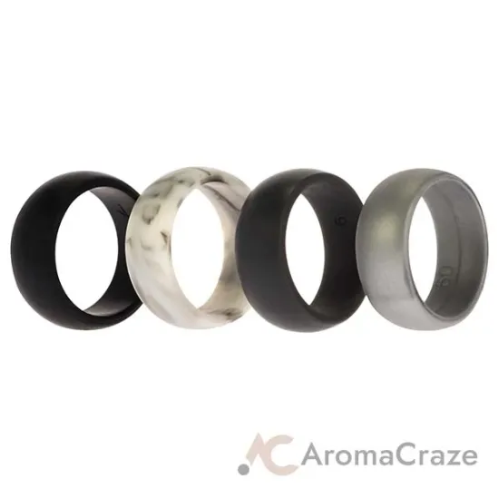Picture of Silicone Wedding Ring Set - Marble by ROQ for Men - 4 x 9 mm Ring