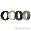 Picture of Silicone Wedding Ring Set - Marble by ROQ for Men - 4 x 9 mm Ring