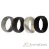 Picture of Silicone Wedding Ring Set - Marble by ROQ for Men - 4 x 10 mm Ring