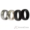 Picture of Silicone Wedding Ring Set - Marble by ROQ for Men - 4 x 11 mm Ring