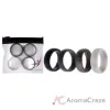 Picture of Silicone Wedding Ring Set - Marble by ROQ for Men - 4 x 14 mm Ring