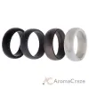 Picture of Silicone Wedding Ring Set - Marble by ROQ for Men - 4 x 14 mm Ring
