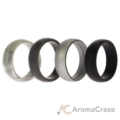 Picture of Silicone Wedding Ring Set - Marble by ROQ for Men - 4 x 16 mm Ring
