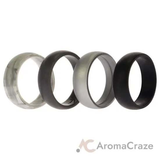 Picture of Silicone Wedding Ring Set - Marble by ROQ for Men - 4 x 16 mm Ring
