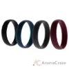 Picture of Silicone Wedding 6mm Smooth Ring Set - Bordeaux by ROQ for Men - 4 x 15 mm Ring