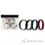 Picture of Silicone Wedding 6mm Smooth Ring Set - Bordeaux by ROQ for Men - 4 x 16 mm Ring