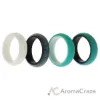 Picture of Silicone Wedding 2Layer Ring Set - Turquoise by ROQ for Women - 4 x 4 mm Ring
