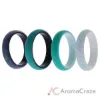 Picture of Silicone Wedding 2Layer Ring Set - Turquoise by ROQ for Women - 4 x 11 mm Ring