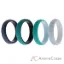 Picture of Silicone Wedding 2Layer Ring Set - Turquoise by ROQ for Women - 4 x 11 mm Ring