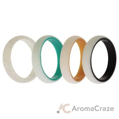 Picture of Silicone Wedding 2Layer Ring Set - Bride by ROQ for Women - 4 x 10 mm Ring