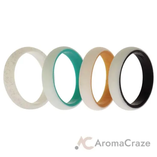 Picture of Silicone Wedding 2Layer Ring Set - Bride by ROQ for Women - 4 x 10 mm Ring