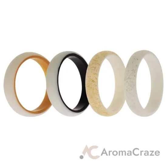 Picture of Silicone Wedding 2Layer Ring Set - Bride by ROQ for Women - 4 x 11 mm Ring