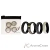 Picture of Silicone Wedding Twin Brushed 6mm Ring Set - Marble by ROQ for Women - 4 x 8 mm Ring