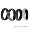 Picture of Silicone Wedding Twin Brushed 6mm Ring Set - Marble by ROQ for Women - 4 x 8 mm Ring