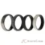 Picture of Silicone Wedding Twin Brushed 6mm Ring Set - Marble by ROQ for Women - 4 x 11 mm Ring