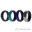 Picture of Silicone Wedding Twin Brushed 6mm Ring Set - Turquoise by ROQ for Women - 4 x 4 mm Ring