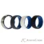 Picture of Silicone Wedding Twin Dome 8mm Ring Set - Blue by ROQ for Men - 4 x 8 mm Ring