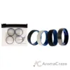Picture of Silicone Wedding Twin Dome 8mm Ring Set - Blue by ROQ for Men - 4 x 13 mm Ring