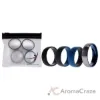 Picture of Silicone Wedding Twin Dome 8mm Ring Set - Grey by ROQ for Men - 4 x 15 mm Ring