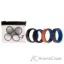 Picture of Silicone Wedding Twin Beveled 8mm Ring Set - Black by ROQ for Men - 4 x 12 mm Ring