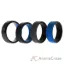 Picture of Silicone Wedding Twin Beveled 8mm Ring Set - Blue by ROQ for Men - 4 x 12 mm Ring