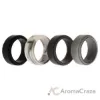 Picture of Silicone Wedding Step Ring Set - Marble by ROQ for Men - 4 x 4 mm Ring