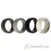 Picture of Silicone Wedding Step Ring Set - Marble by ROQ for Men - 4 x 5 mm Ring