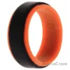 Picture of Silicone Wedding Step Ring - Orange-Black by ROQ for Men - 8 mm Ring