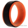 Picture of Silicone Wedding Step Ring - Orange-Black by ROQ for Men - 9 mm Ring
