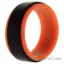 Picture of Silicone Wedding Step Ring - Orange-Black by ROQ for Men - 9 mm Ring