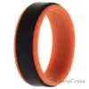 Picture of Silicone Wedding Step Ring - Orange-Black by ROQ for Men - 10 mm Ring