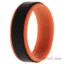 Picture of Silicone Wedding Step Ring - Orange-Black by ROQ for Men - 10 mm Ring