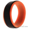 Picture of Silicone Wedding Step Ring - Orange-Black by ROQ for Men - 11 mm Ring