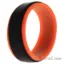 Picture of Silicone Wedding Step Ring - Orange-Black by ROQ for Men - 11 mm Ring