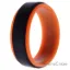 Picture of Silicone Wedding Step Ring - Orange-Black by ROQ for Men - 12 mm Ring
