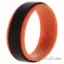 Picture of Silicone Wedding Step Ring - Orange-Black by ROQ for Men - 13 mm Ring