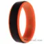 Picture of Silicone Wedding Step Ring - Orange-Black by ROQ for Men - 14 mm Ring