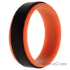 Picture of Silicone Wedding Step Ring - Orange-Black by ROQ for Men - 15 mm Ring
