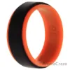 Picture of Silicone Wedding Step Ring - Orange-Black by ROQ for Men - 16 mm Ring