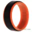 Picture of Silicone Wedding Step Ring - Orange-Black by ROQ for Men - 16 mm Ring