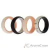 Picture of Silicone Wedding 2Layer Ring Set - Rose-Marble by ROQ for Women - 4 x 4 mm Ring
